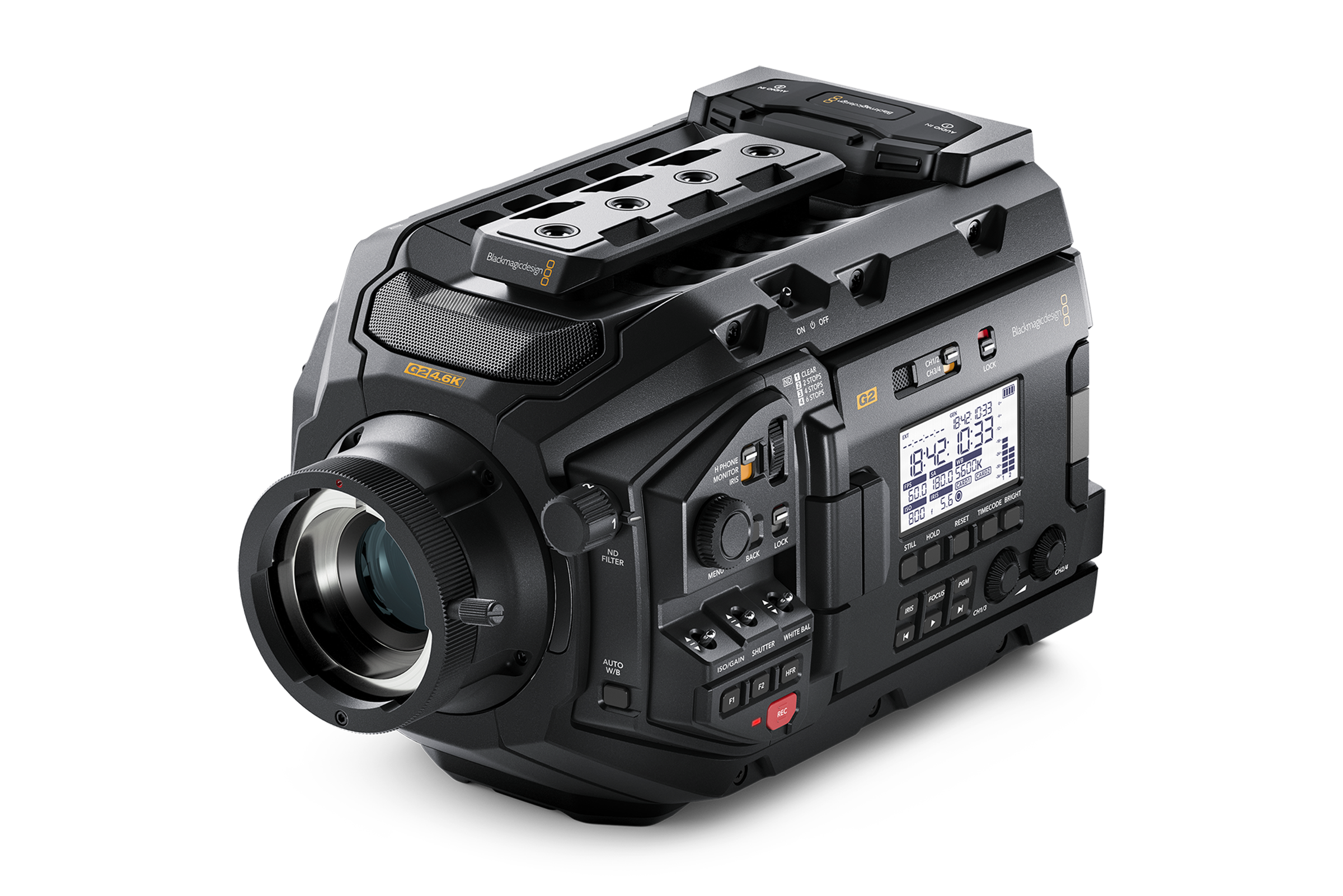 URSA Mini Pro 4.6K G2 Side Angle B4 Mount